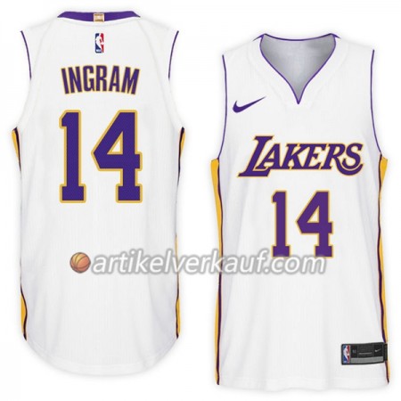 NBA Los Angeles Lakers Trikot Brandon Ingram 14 Nike 2017-18 Weiß Swingman - Herren